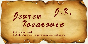 Jevrem Košarović vizit kartica